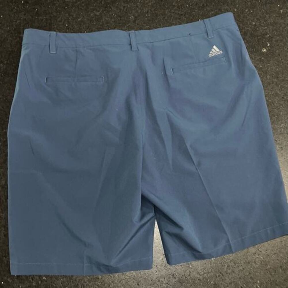 UEC ADIDAS SLATE BLUE MICROFIBER CASUAL GOLF SHORTS 9.5” INSEAM SZ 40